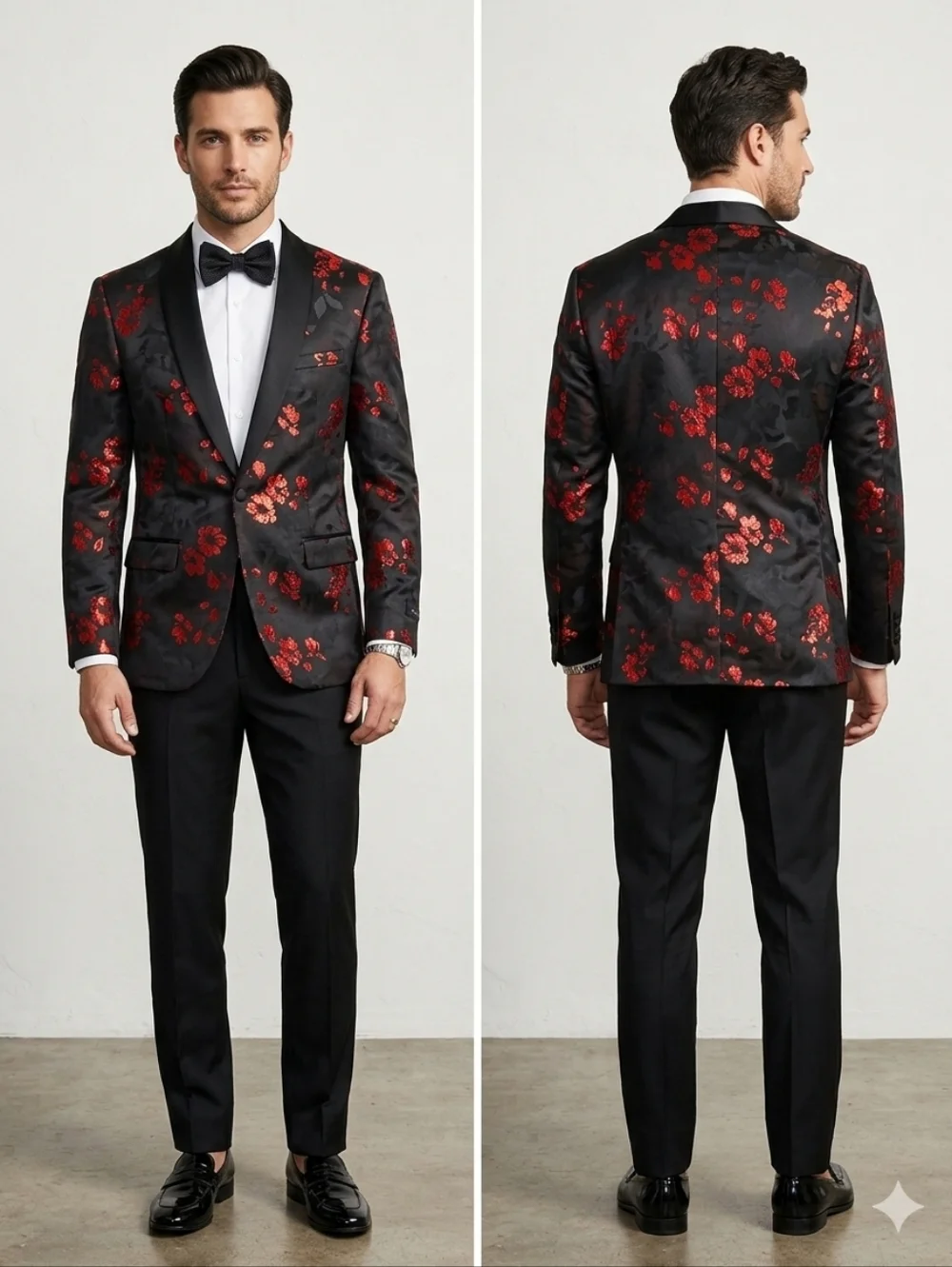 NWOT Bespoke Tazzio Men's Floral Jacquard Blazer in size Medium